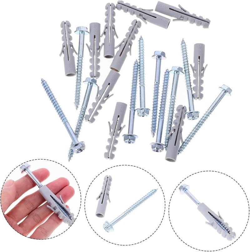 10 Sets Heavy Duty TV Mount Screws Kit with Drywall Anchors for Wall Bracket Mounting - Image 5